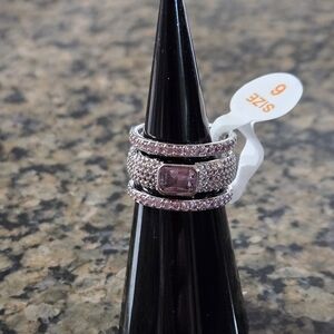 Bomb Party RG59705 "It's Simply A Moment" Rose Quartz Cubic Zirconia Sz 6